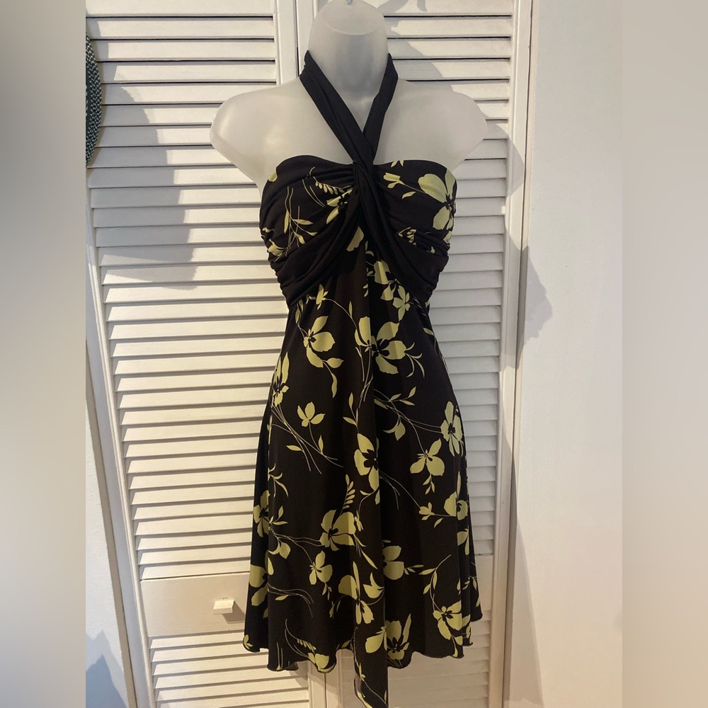 2000s Trixxi Halter Floral Dress